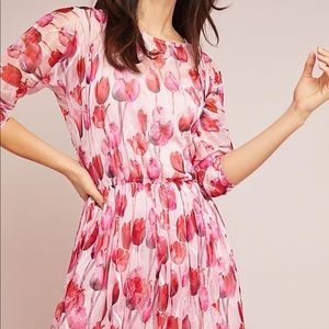 NWOT Eva Franco Pink Tulip Maxi Dress Small